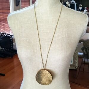 Double Disc Adjustable Gold Necklace